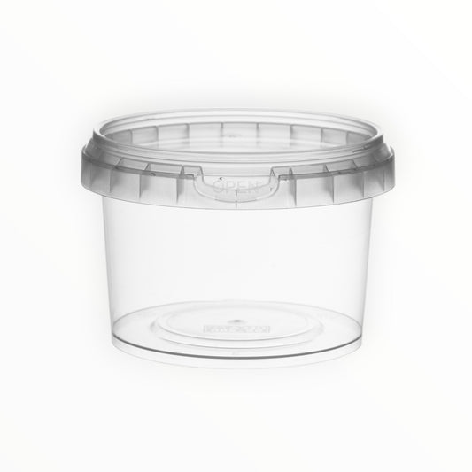 280ml Tamper-Proof Clear Round Containers & Lids