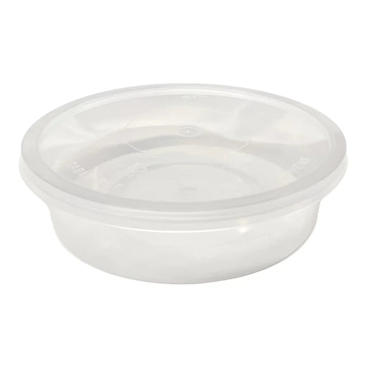 8oz Round Plastic Container with Lids