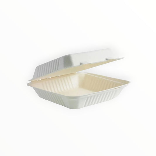 9" Bagasse Clamshell