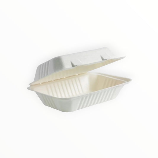 9x6x3 Bagasse Lunch box Clamshell