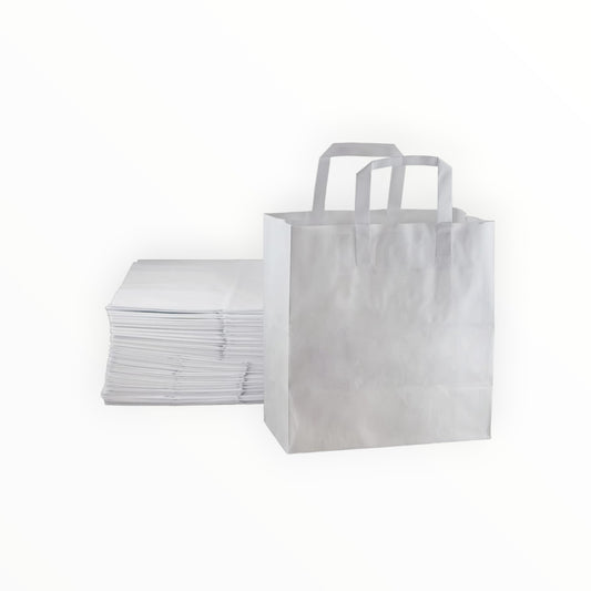 Small White SOS Paper Carrier Bag